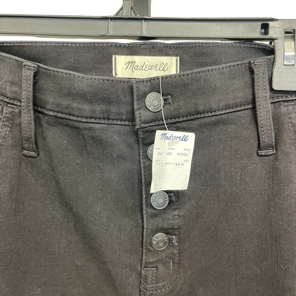 Madewell 10” High Rise Black Distressed Jeggings NWT Women’s Size 35 Petite - Picture 7 of 12